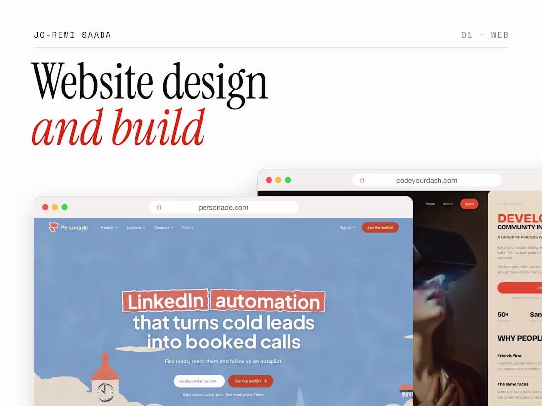Cover image for Website design and build