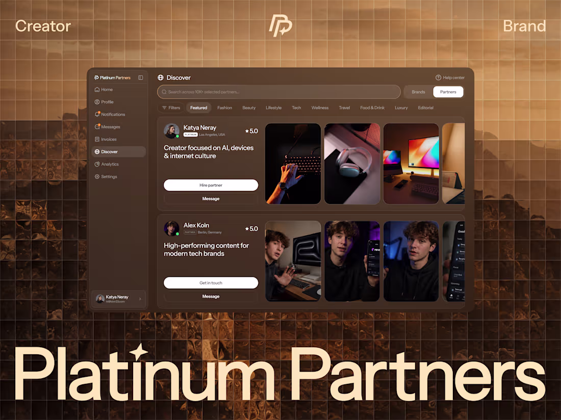 Cover image for Platform UI & Brand Direction