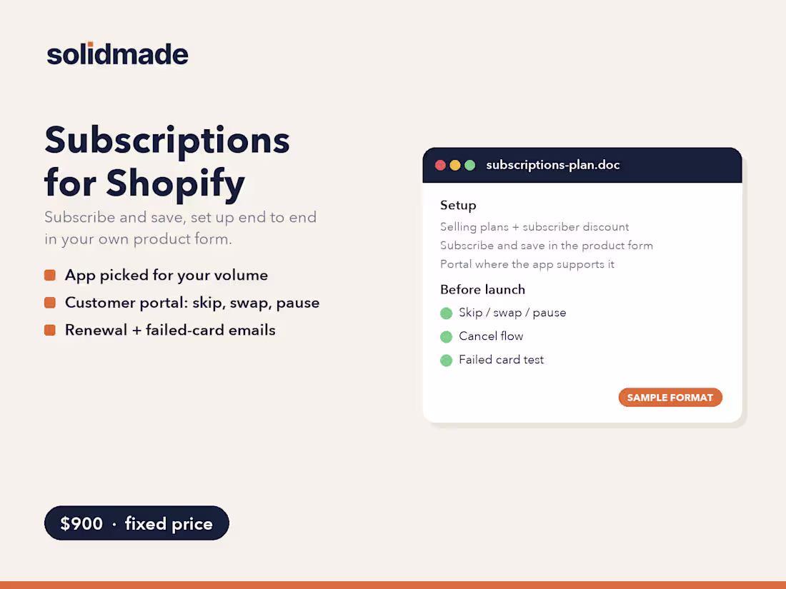 Cover image for Shopify subscriptions setup