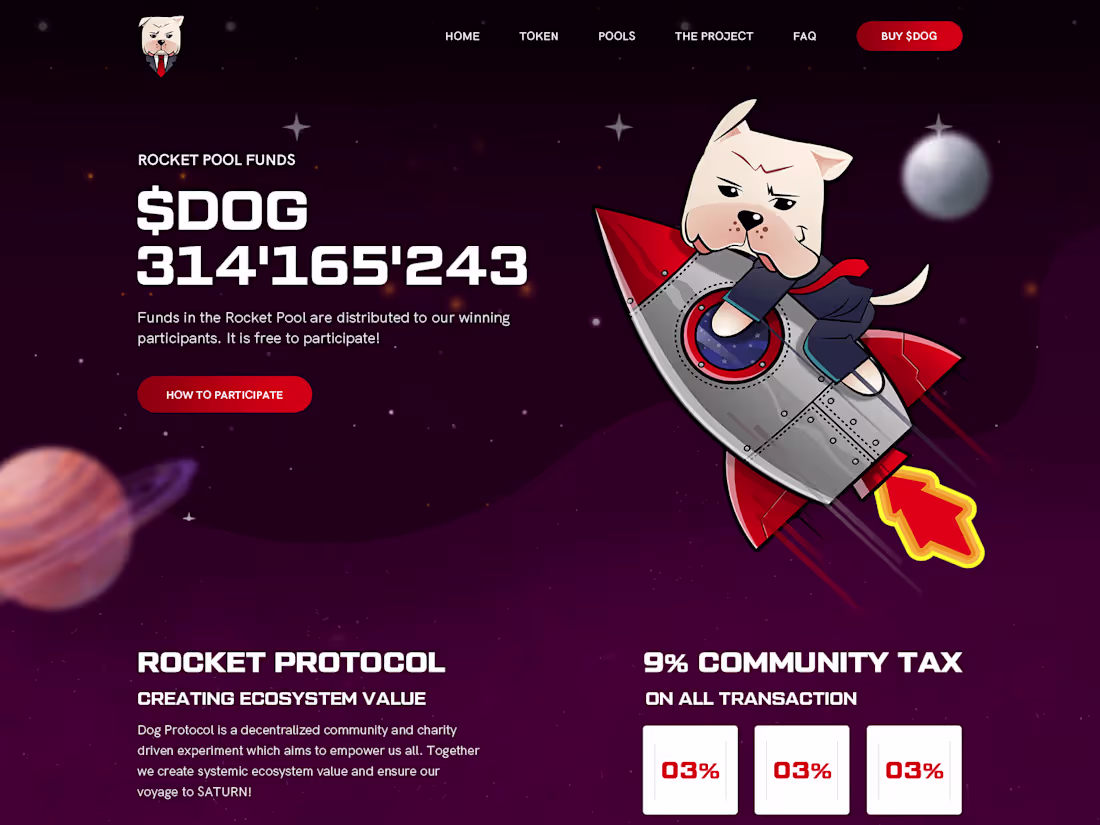Cover image for DogPortal – Crypto Website Design Created Using Adobe Photoshop