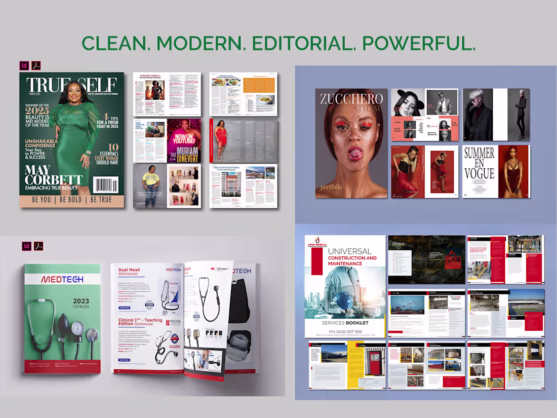 Cover image for Design stunning magazine, catalog, booklet, newsletter, lookbook