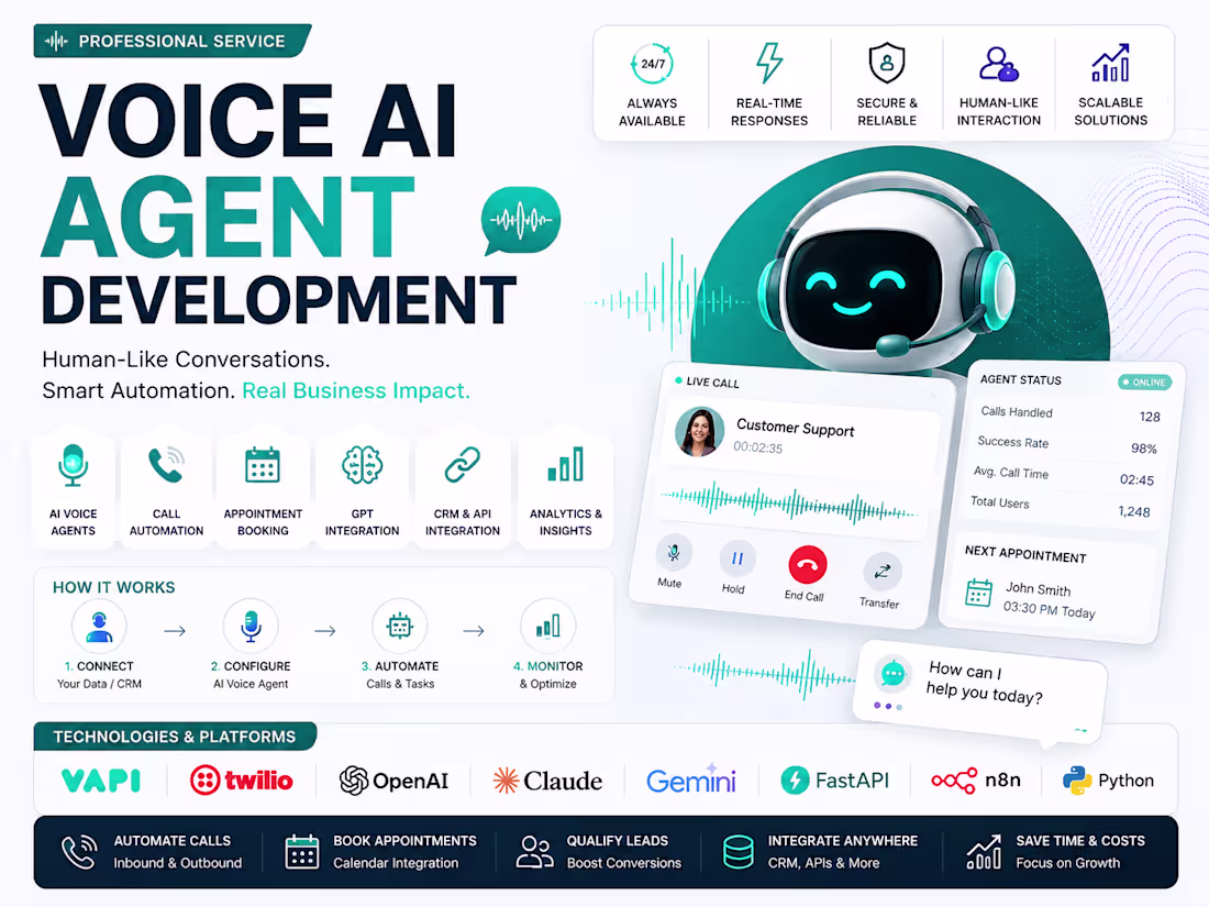 Cover image for Voice AI Agent Development