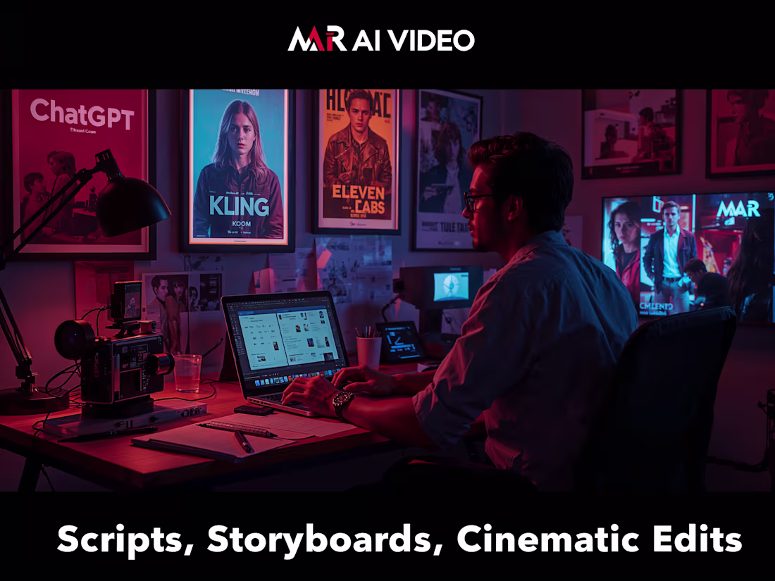 Cover image for Cinematic AI-Generated Videos — Scripts, Storyboards & Full Edit