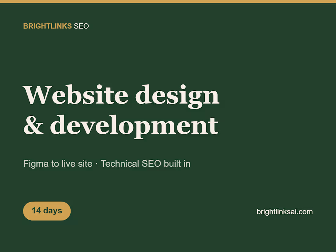 Cover image for Website design and development, Figma to live site
