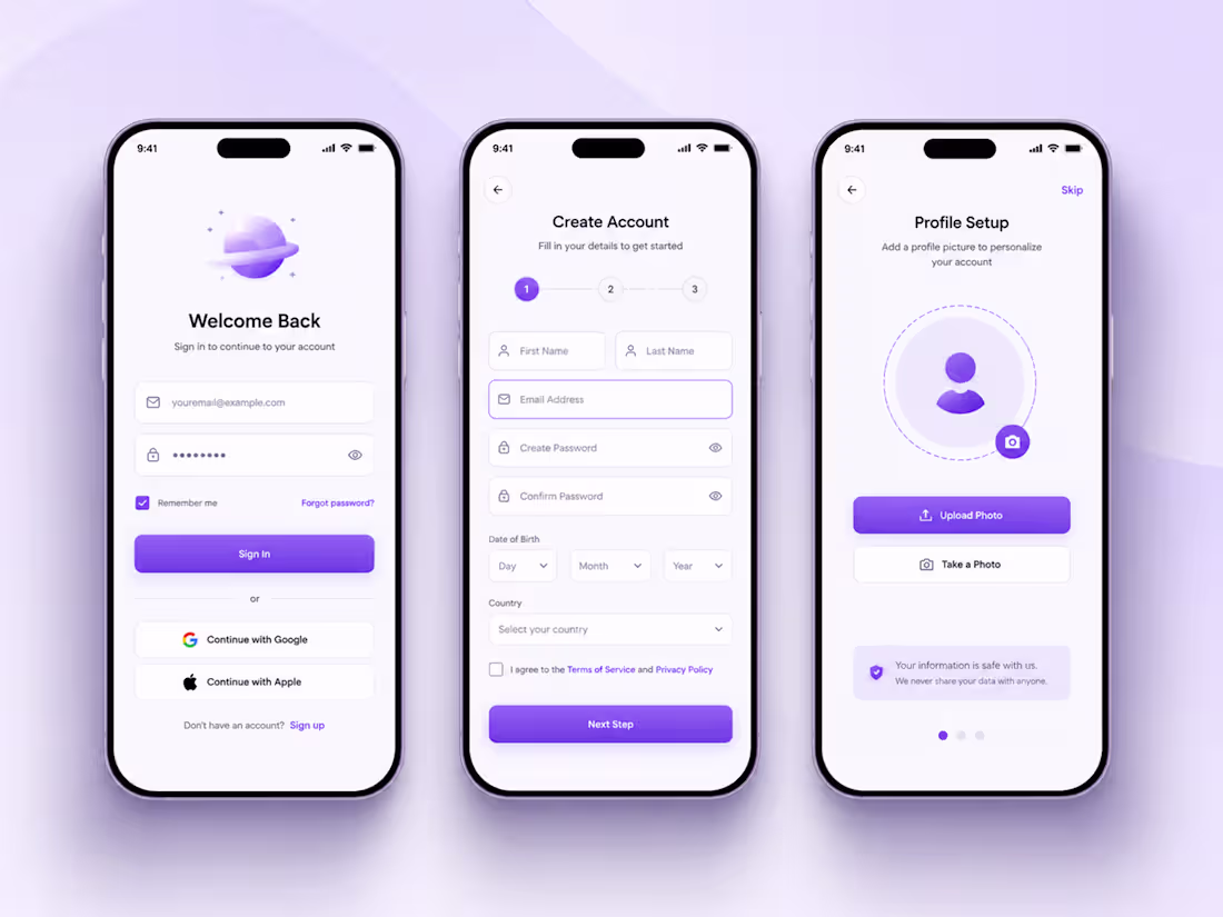 Cover image for Modern Mobile App Onboarding Flow