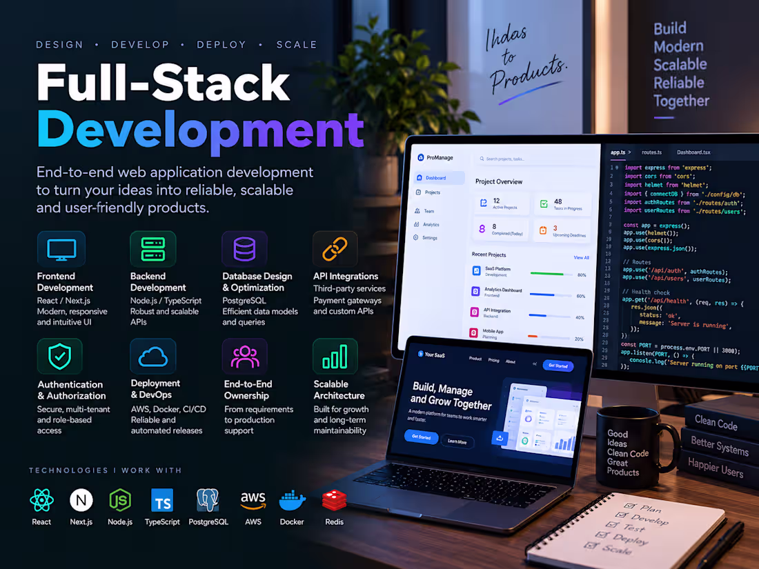 Cover image for Full-Stack Web & SaaS Development