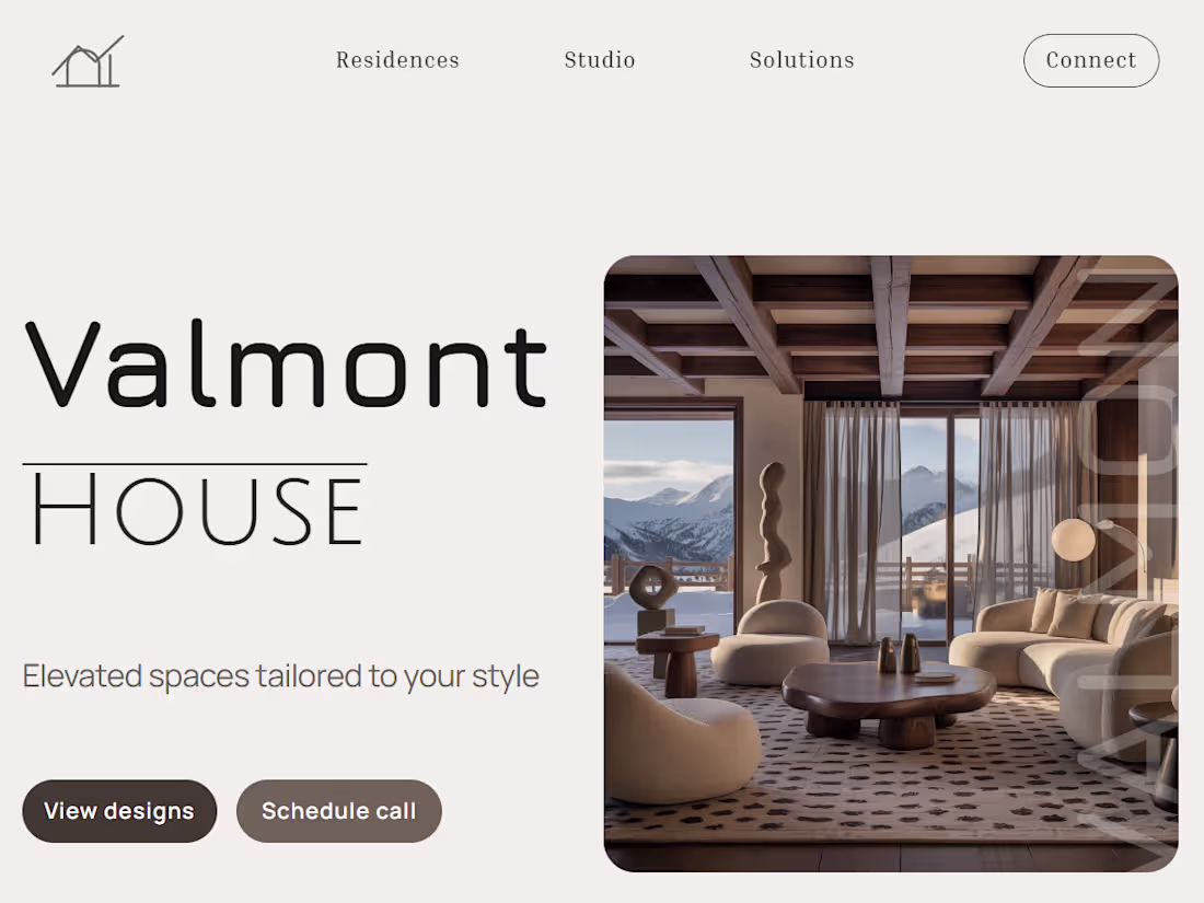 Cover image for Valmont House — Luxury Alpine Interior Design Studio