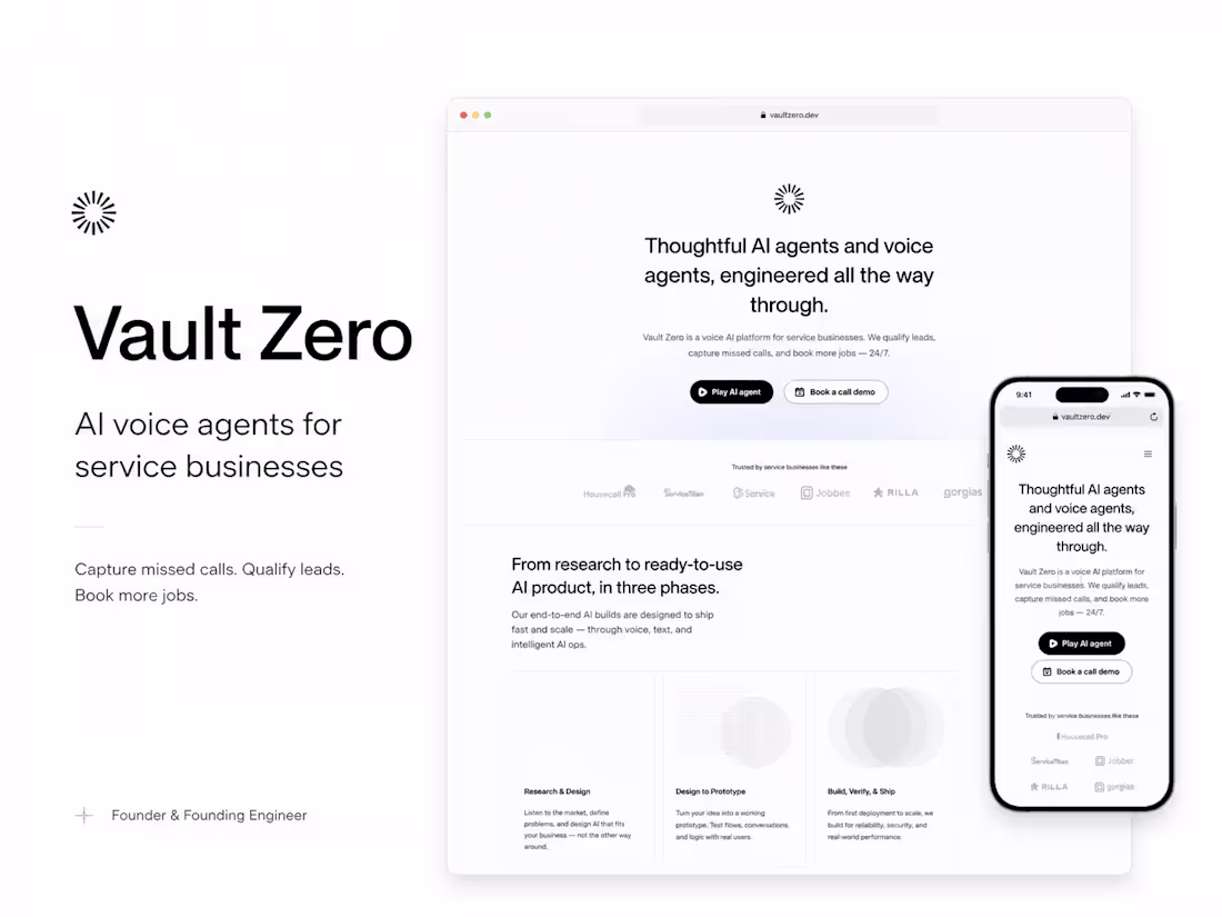 Cover image for Vault Zero — AI voice