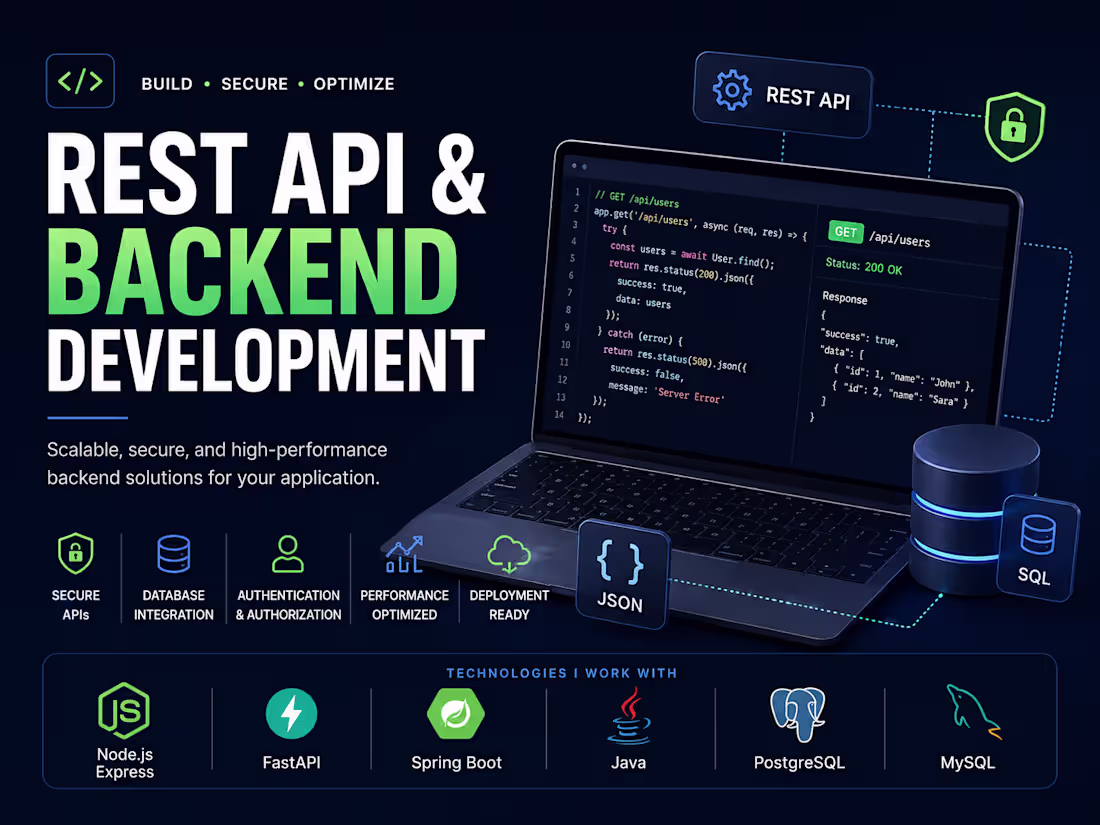 Cover image for REST API & Backend Development