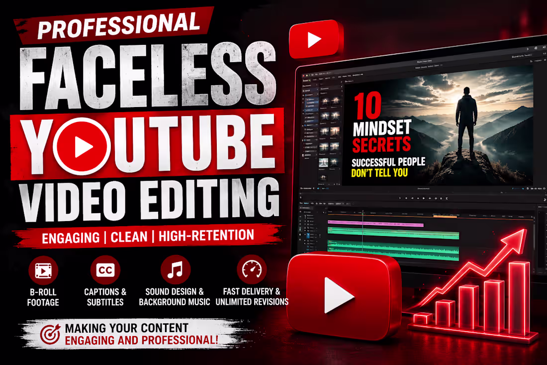 Cover image for Faceless YouTube Video Editing