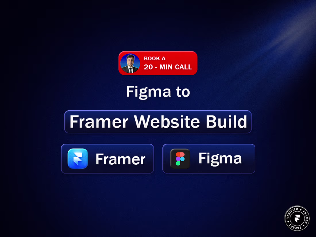 Cover image for Framer Expert for Dynamic, Modern, Responsive Websites