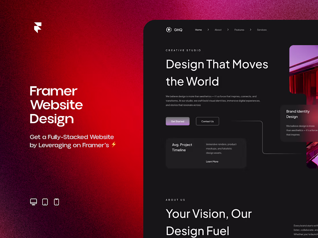Cover image for Framer Website Design + Free Maintenance