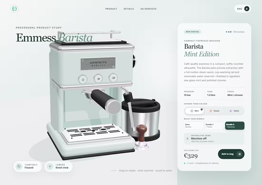 Cover image for Interactive 3D Product Showcase from Reference Images