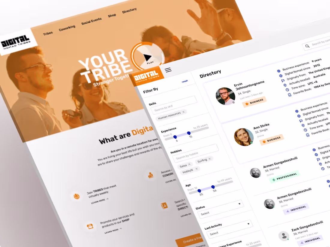 Cover image for Web app design for social