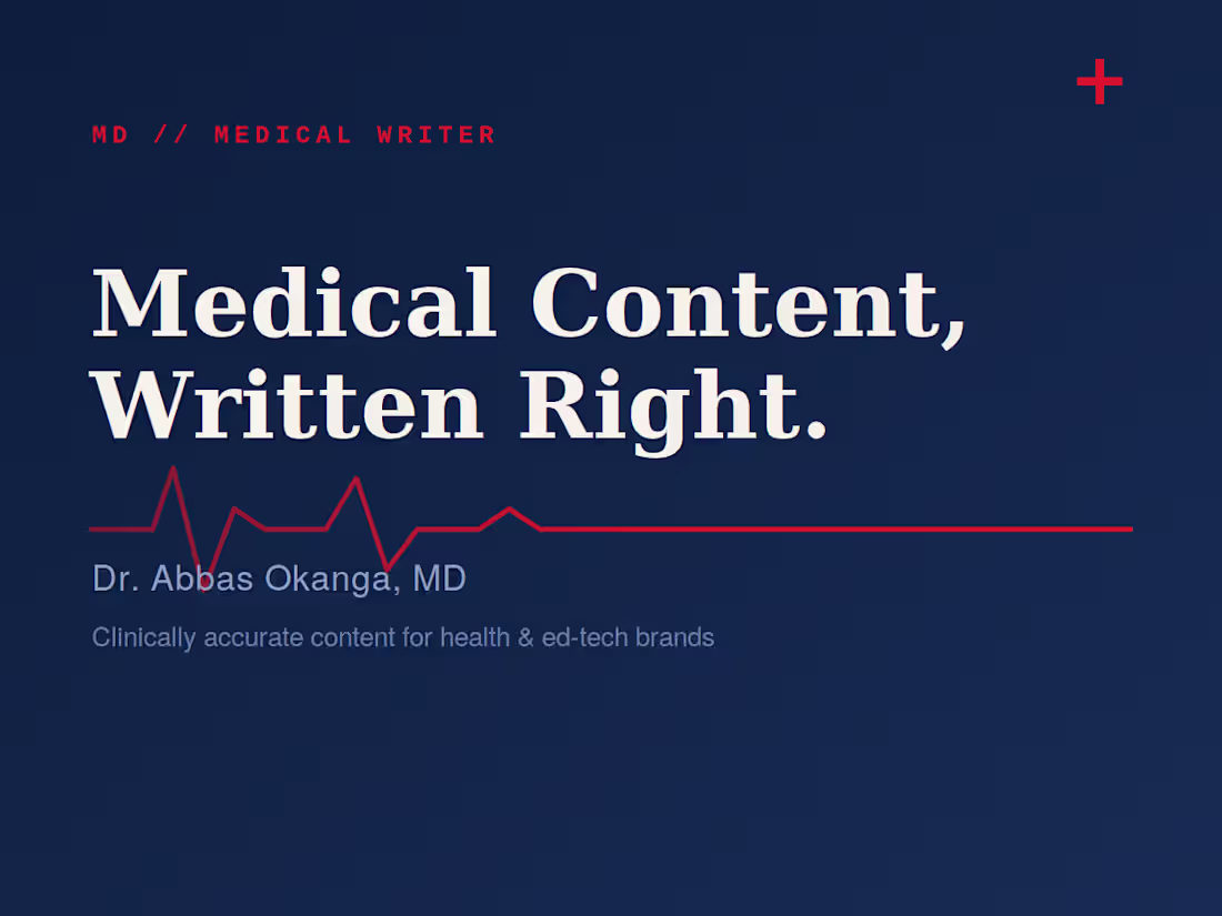 Cover image for Medical Content Writing for Health-Tech & Ed-Tech Brands