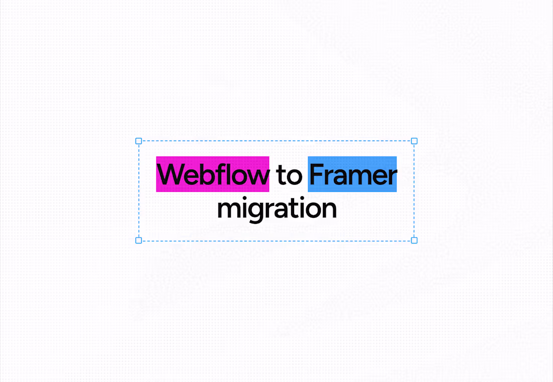 Cover image for Webflow to Framer migration