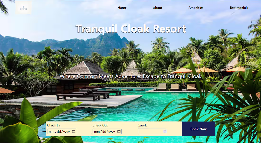 Cover image for Hotel landing page
