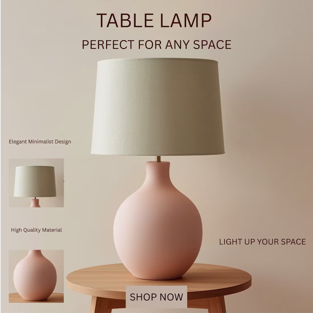 Cover image for Aesthetic Table Lamp — Minimalist Home Decor Ad