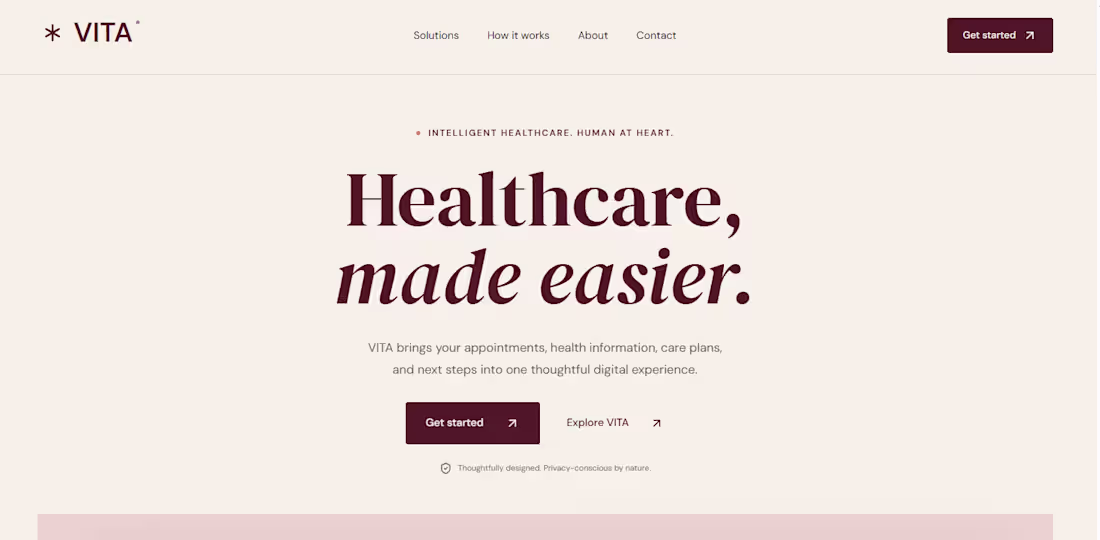 Cover image for VITA — Modern Healthcare Web