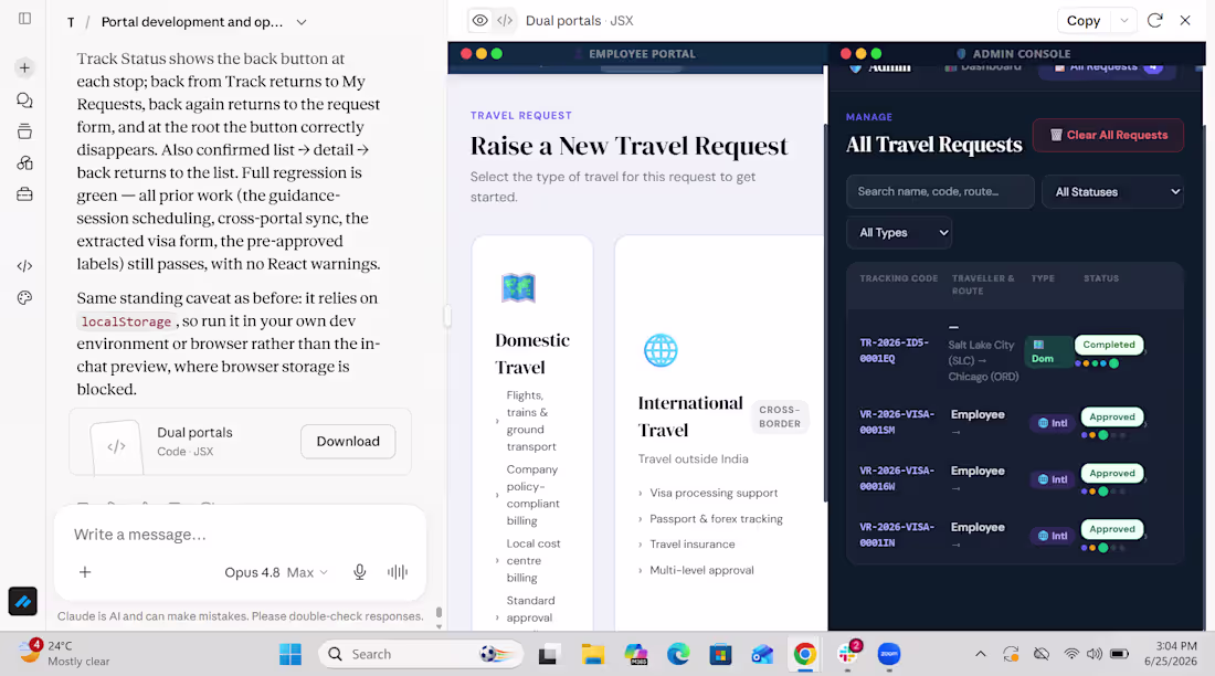 Cover image for Travel Request Portal  for
