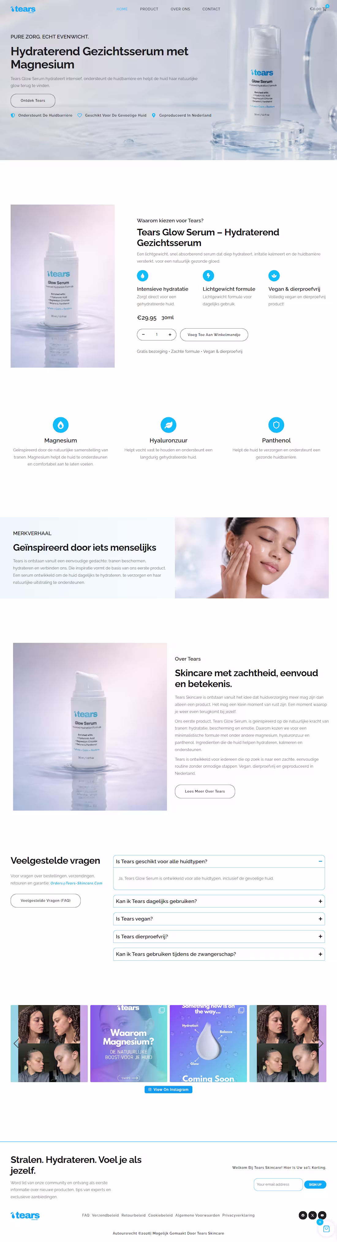 Cover image for A premium skincare landing page