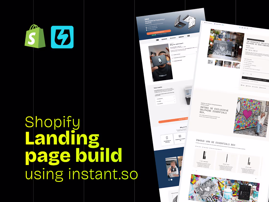 Cover image for Landing Page design & development for Shopify