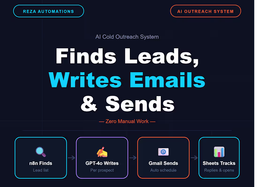 Cover image for AI Cold Outreach System | Finds Leads, Writes Emails & Sends
