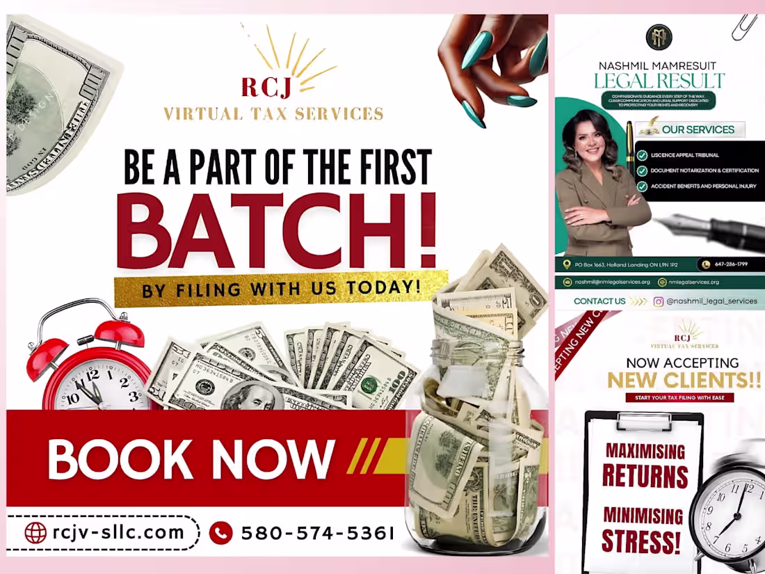 Cover image for 2 Flyer Designs for Tax