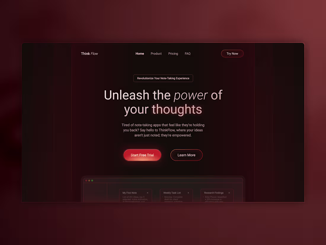 Cover image for 🚀 ThinkFlow UI Design 🚀