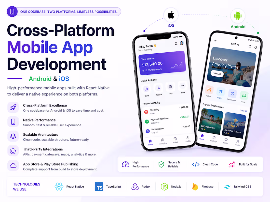 Cover image for Cross-Platform Mobile App Development (Android & iOS)