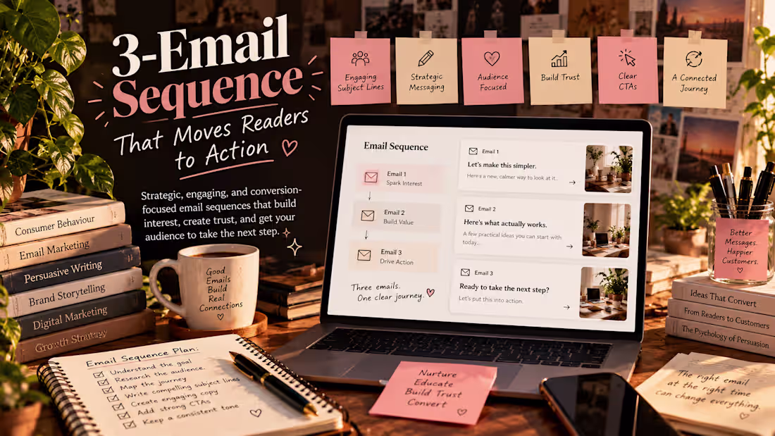 Cover image for 3-Email Sequence That Moves Readers to Action