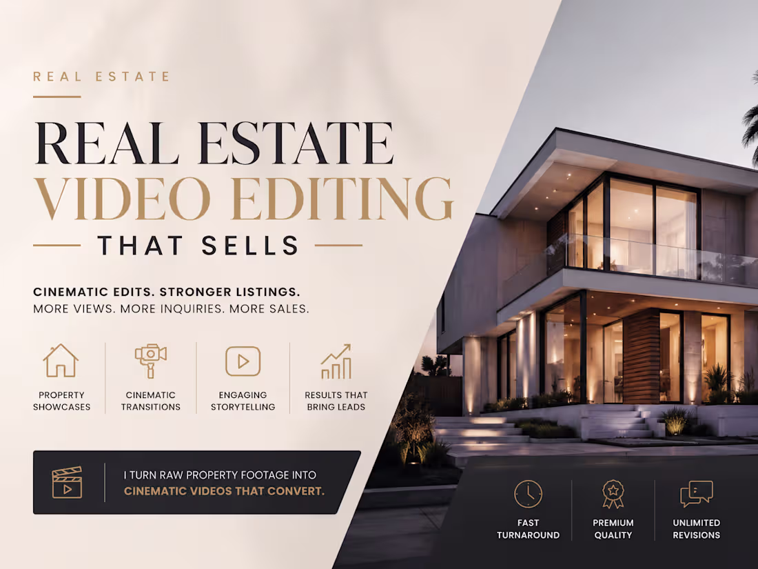 Cover image for Real estate video editing