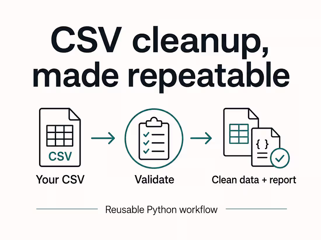 Cover image for CSV cleanup, validation and PDF reporting with Python