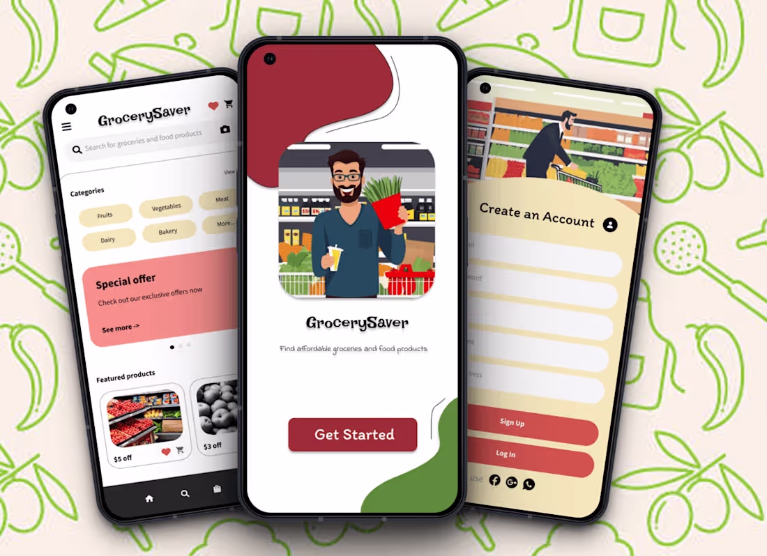 Cover image for GrocerySaver App Mockup!