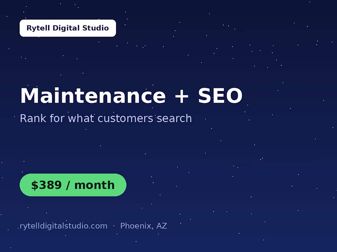 Cover image for Maintenance + SEO