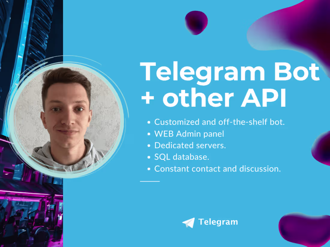 Cover image for I will create a shop and custom telegram bot