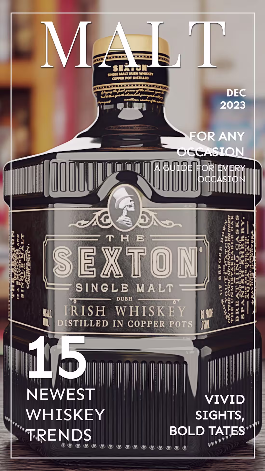 Cover image for Sexton Malt Whiskey - Product Visualization