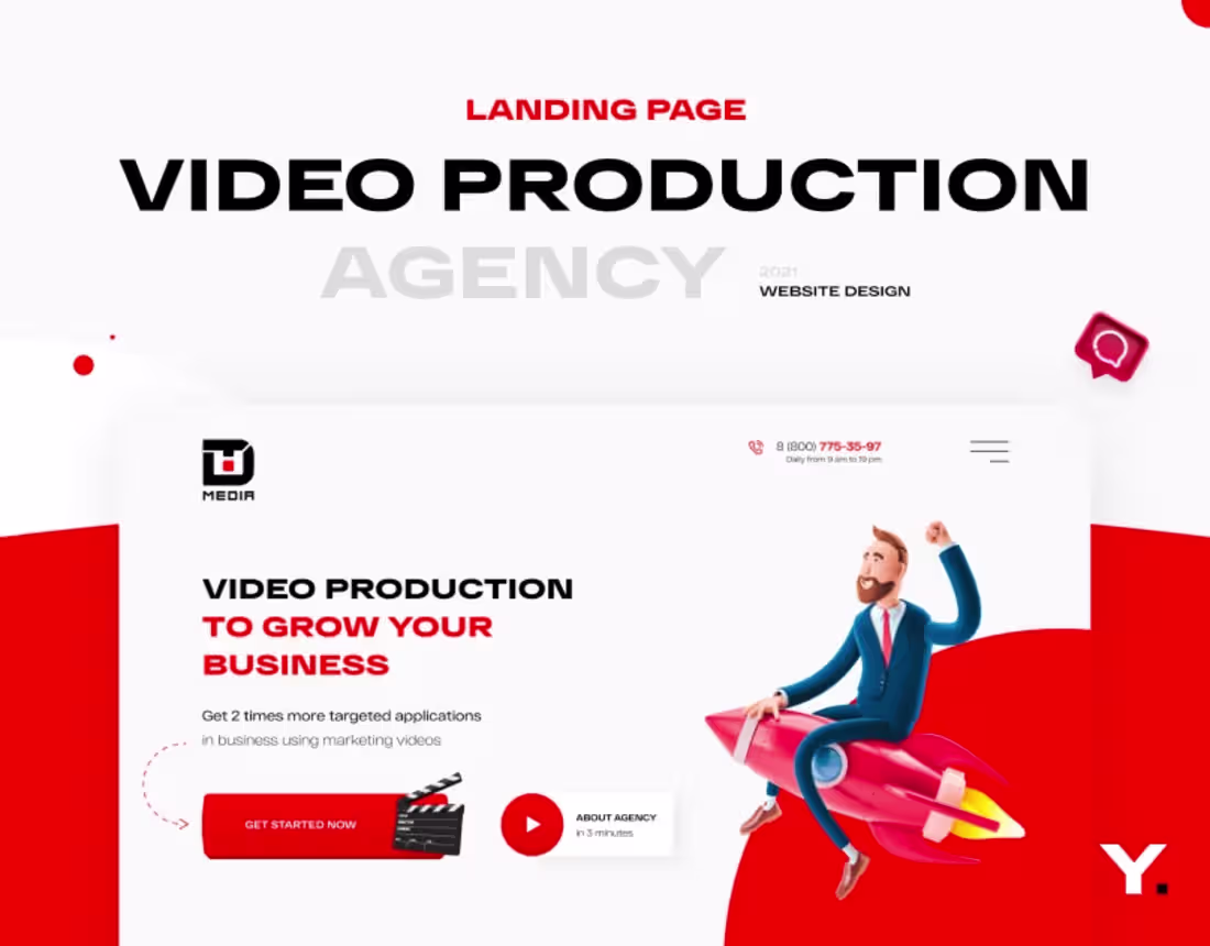 Cover image for Video production agency | Landing Page