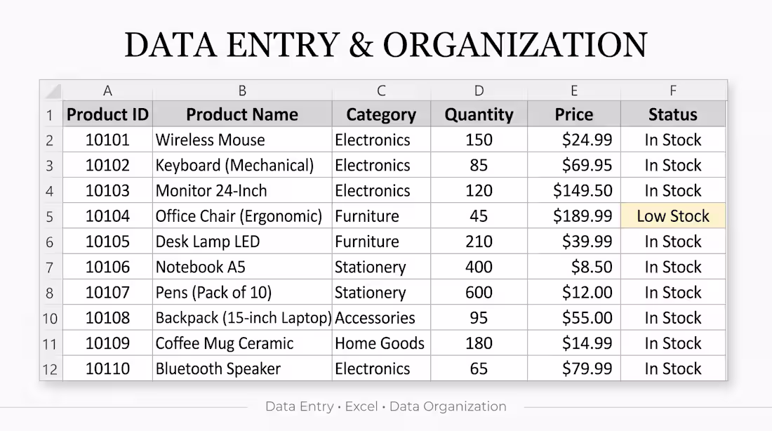 Cover image for Data Cleaning & Excel