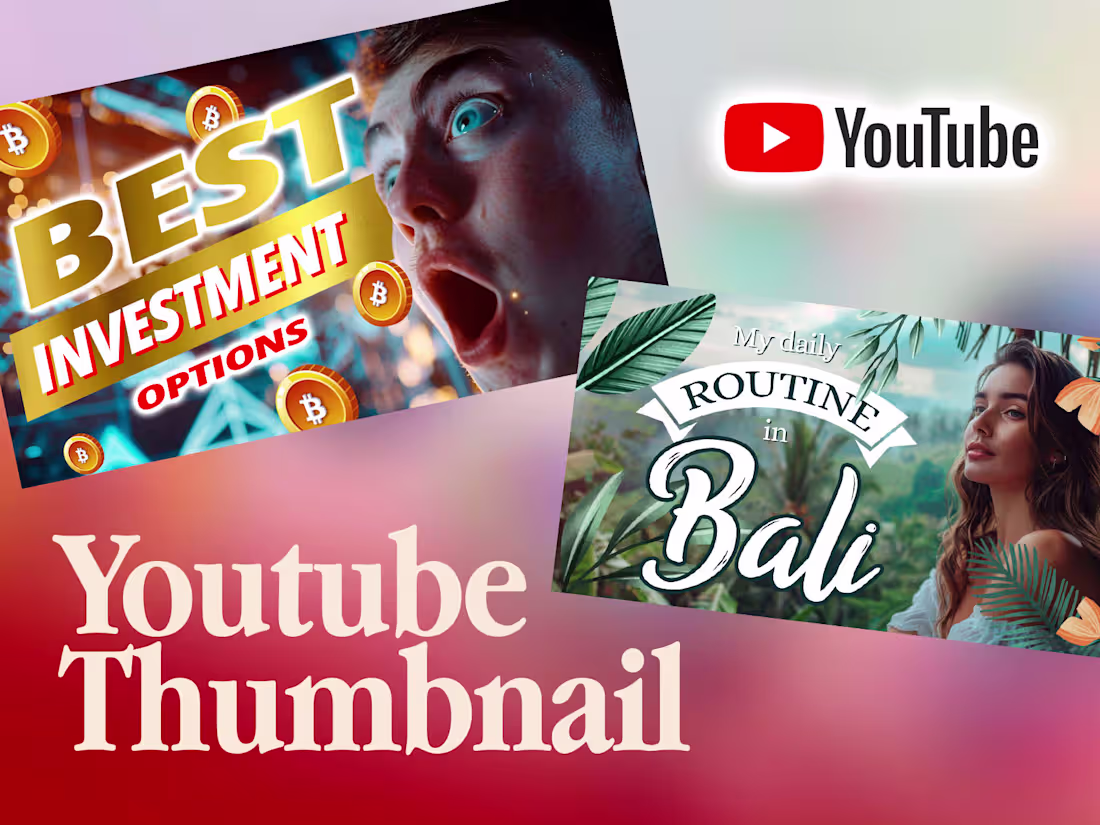 Cover image for Elevate Your Videos with Custom YouTube Thumbnail Designs!