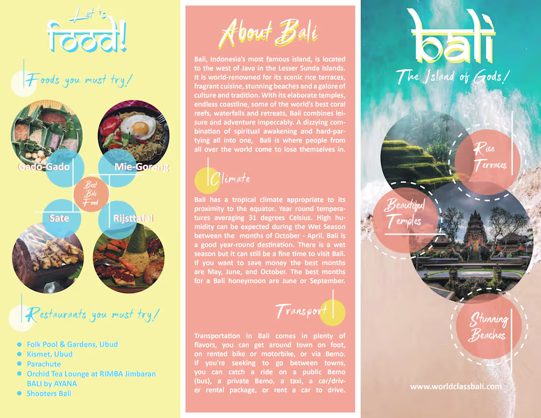 Cover image for Travel Brochure Design
