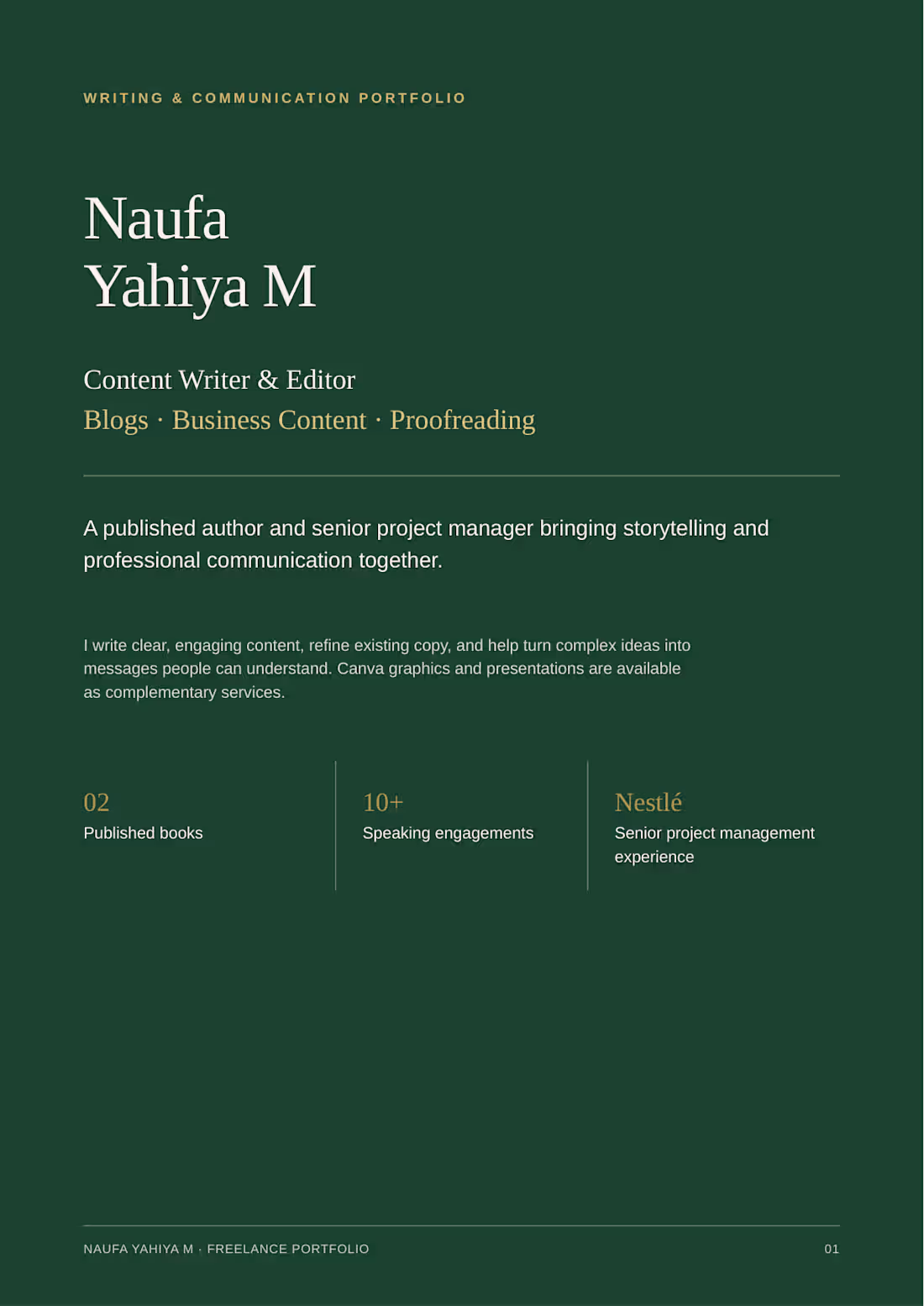 Cover image for Published Author + Corporate Project Manager + Strong Writer