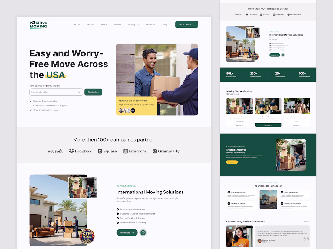 Cover image for Door-to-Door Moving Website Design
