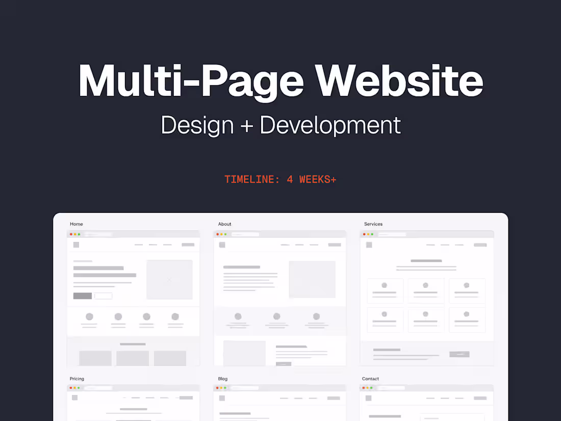 Cover image for Multi-Page Website Design + Development