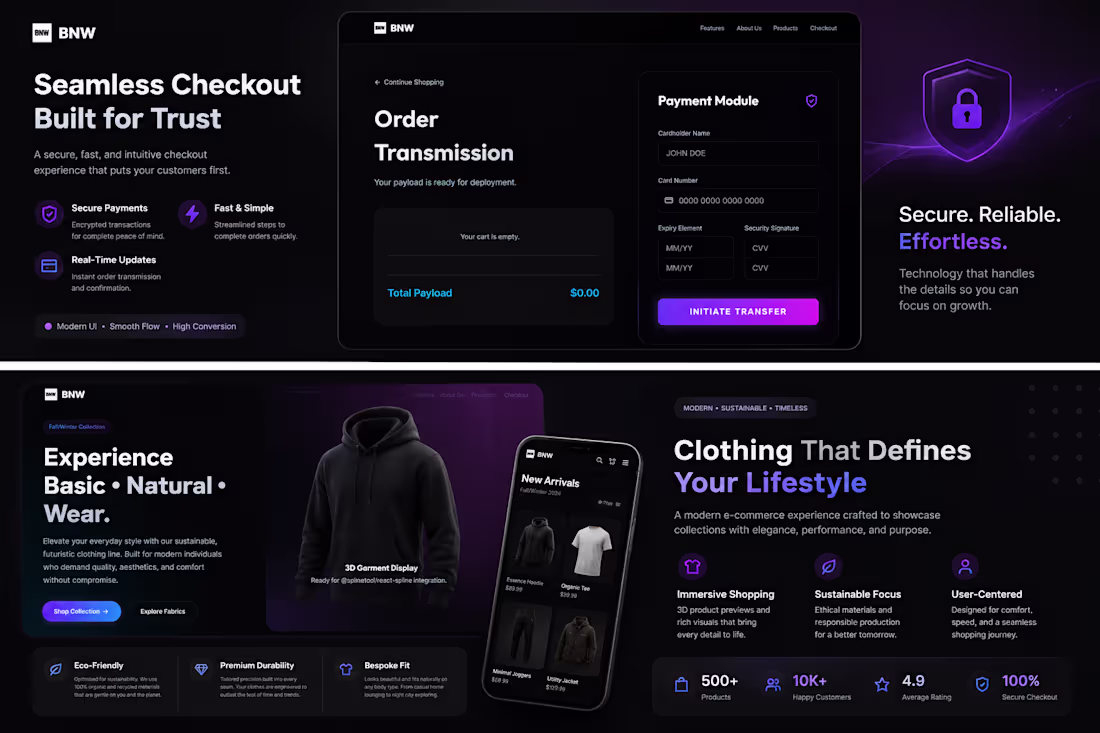 Cover image for BNW – Modern Fashion E-Commerce