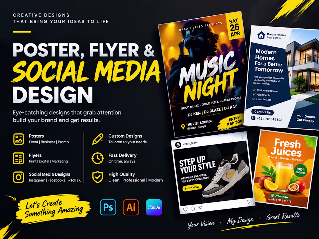 Cover image for Professional Poster, Flyer & Social Media Design