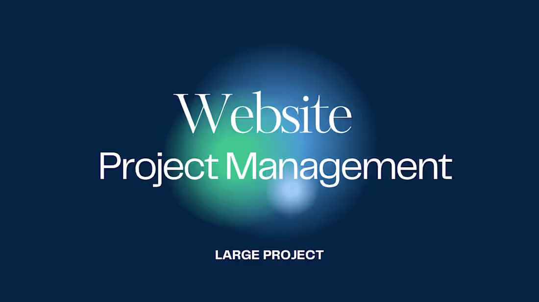 Cover image for Web Project Management - LARGE PROJECT