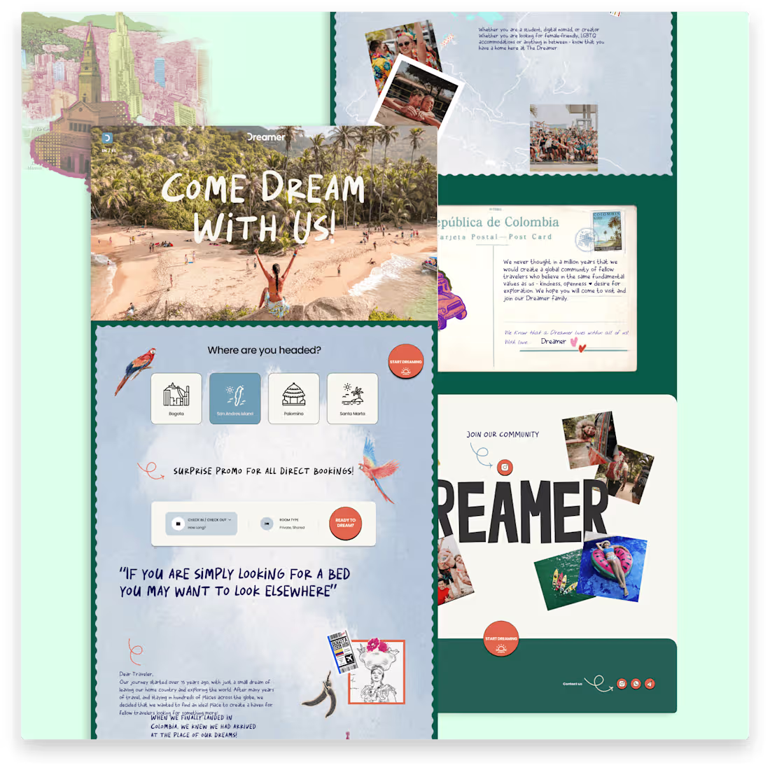Cover image for Dreamer Travel Booking Web Design