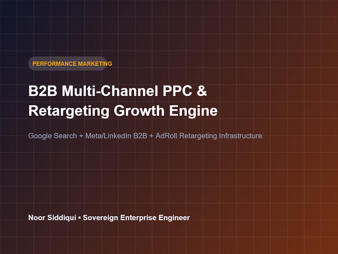 Cover image for B2B Multi-Channel PPC & Retargeting Growth Engine