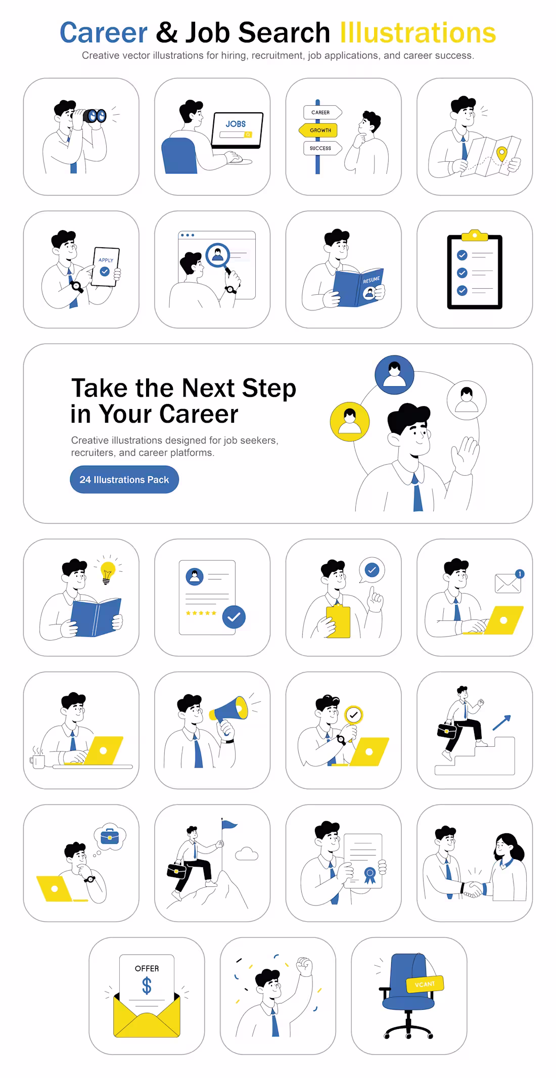Cover image for Career & Job Search Illustrations